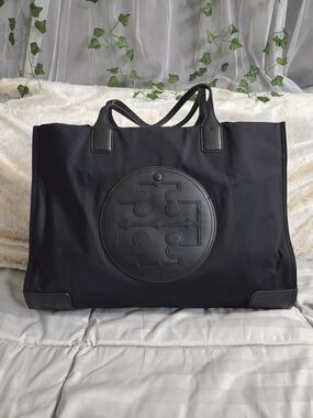 Tory Burch Large Ella Tote Bag With Leather Logo Patch